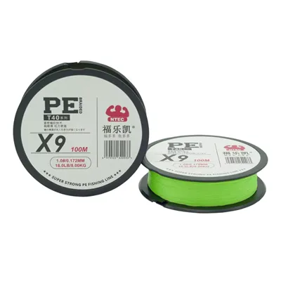 8 Strands PE segondè fòs trese liy lapèch chanpyona dlo sale