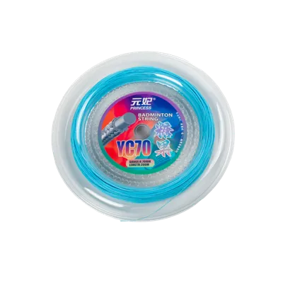 Sirèt seri Franbwaz ble nayilonn dirab Badminton rakèt fisèl 200m longè ak 0.78mm dyamèt rebondi kanpe kalite